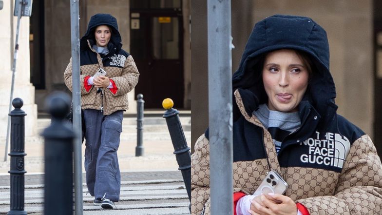 Marina Łuczenko w centrum Warszawy