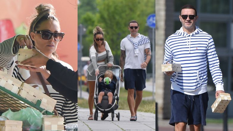 Małgorzata Rozenek i Radosław Majdan spacerują z synem