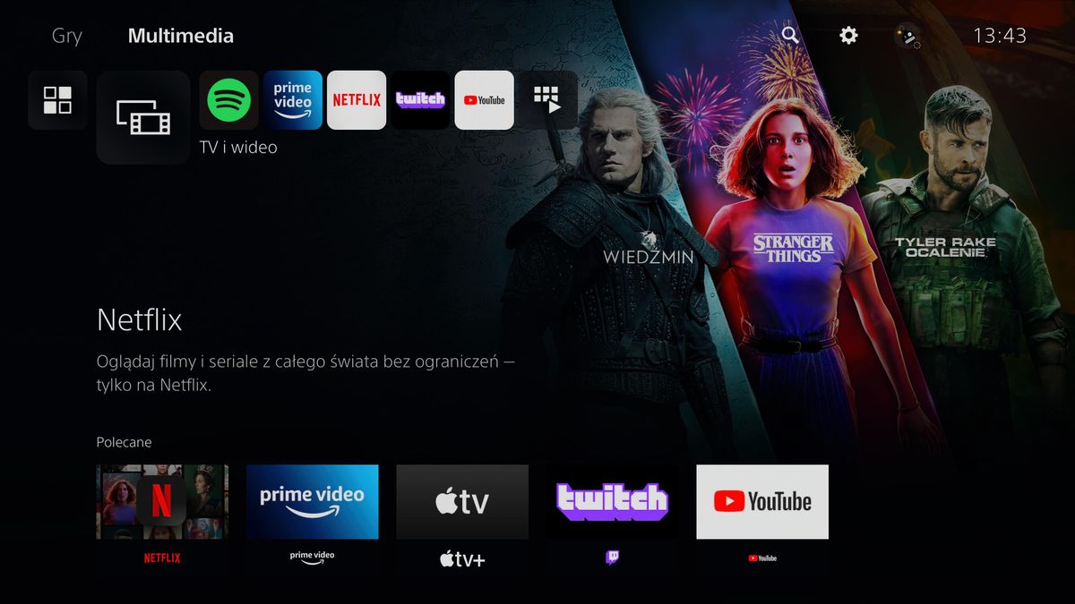 PlayStation 5 i aplikacje VOD. Jest Netflix i Amazon Prime, ale kilku ważnych na razie brakuje 1