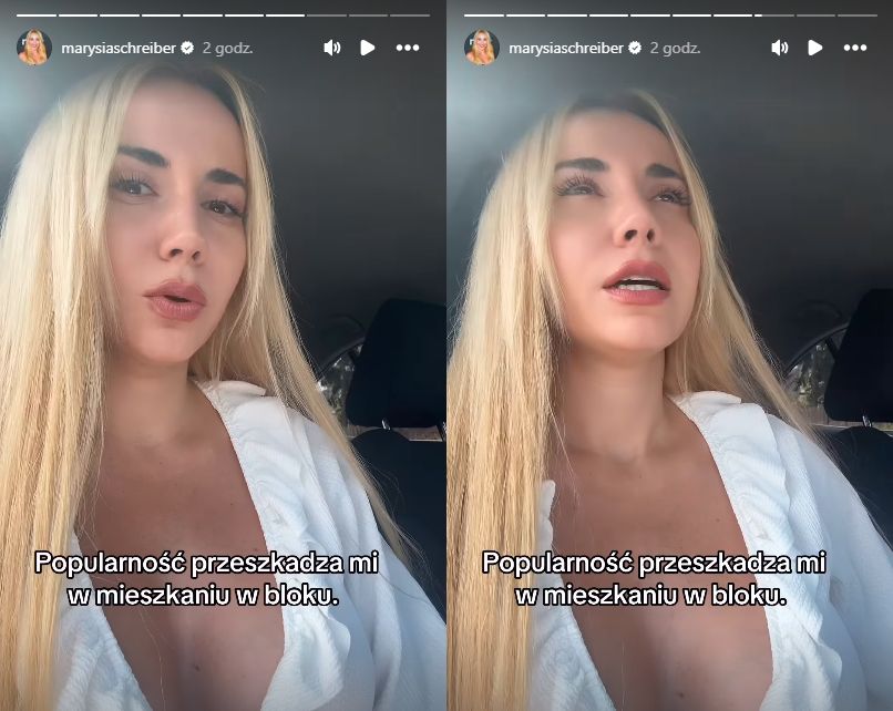Marianna Schreiber nadaje na Instagramie