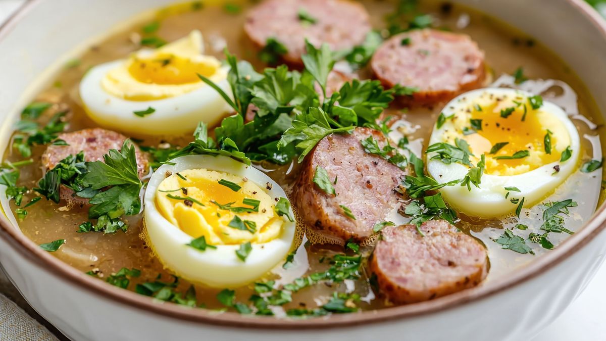 Wielkanocny barszcz biały z chrzanem 