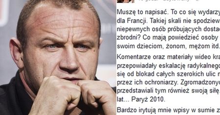 Pudzian o terrorystach: "POWINNIŚMY ICH TĘPIĆ! Nie podążajmy ślepo w kierunku bladego blasku kultury zachodu"