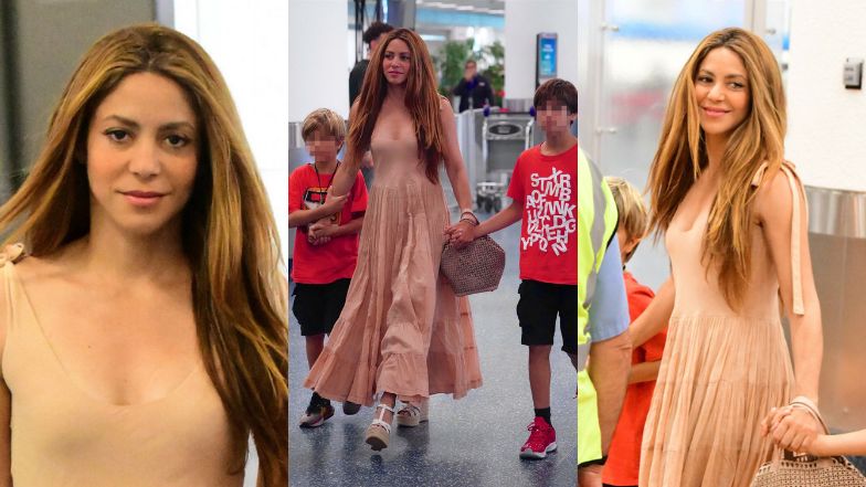 Shakira "przyłapana" z synami na lotnisku w Miami. Robi dobrą minę do złej gry? (ZDJĘCIA)