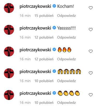 Piotr Czajkowski cieszy się z ciąży Zofii Zborowskiej