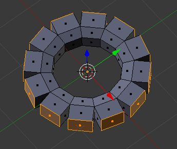 Wyciągnięcie indywidualne (Extrude Individual)