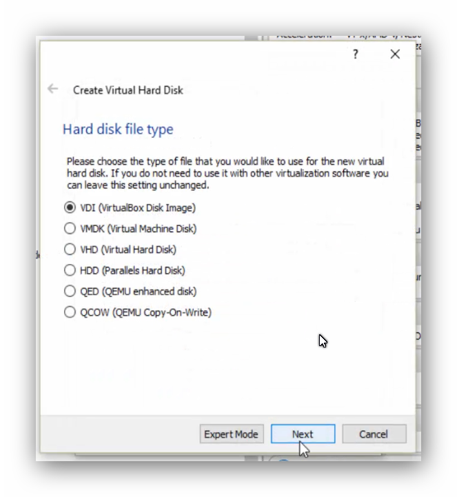 Hard disk file type