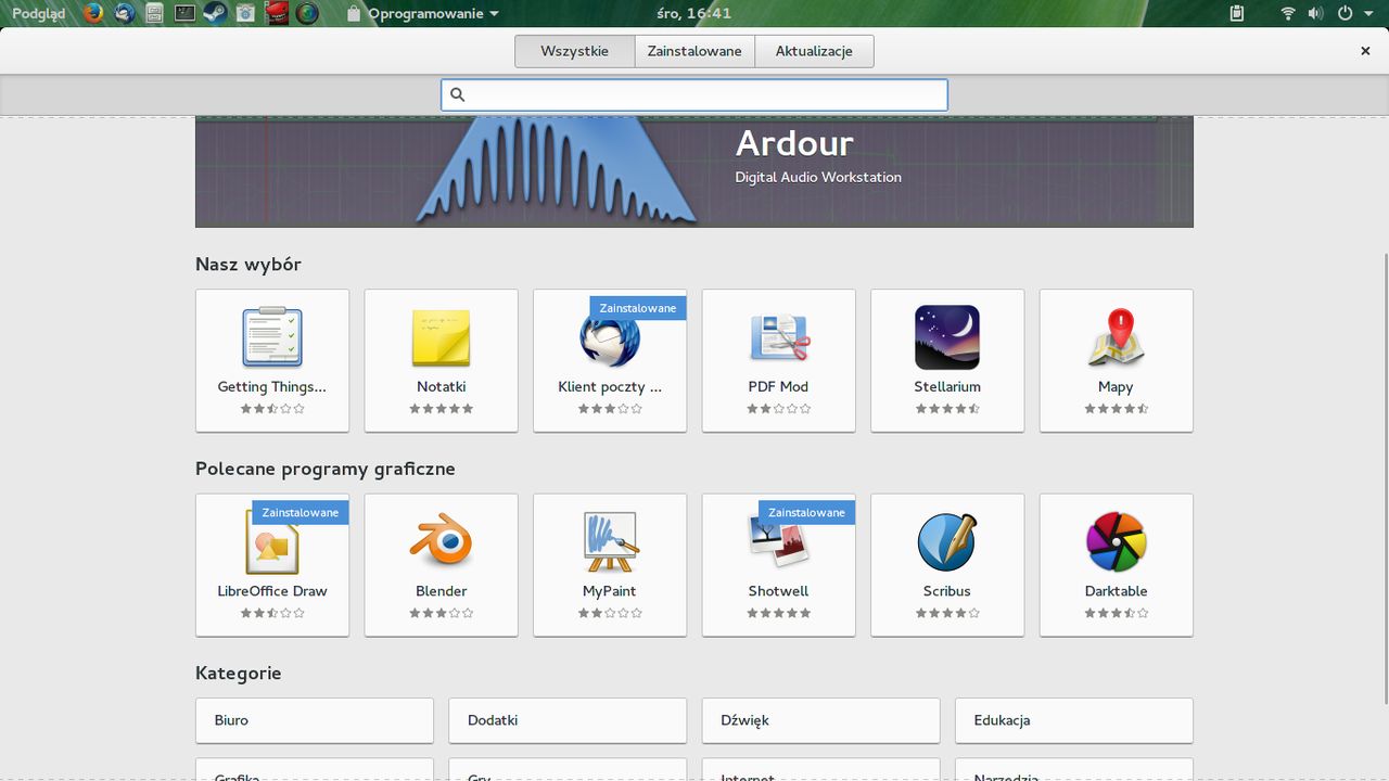 GNOME Software - kierunek dobry, choć trochę brakuje do pełnej funkcjonalności