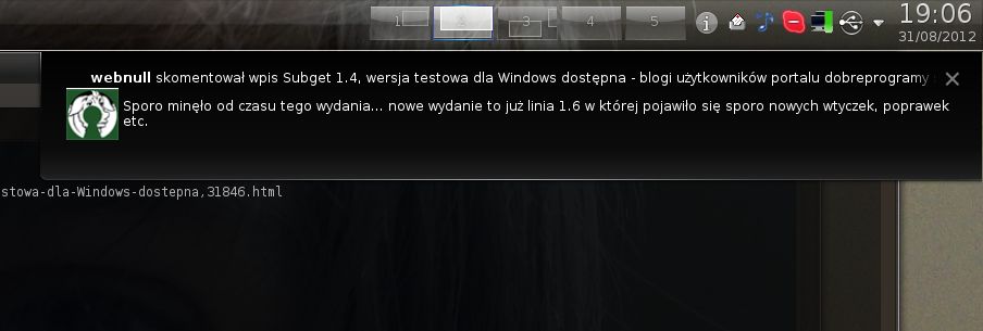 dpnotify - integracja blogów dobrychprogramów z Linuksowym pulpitem