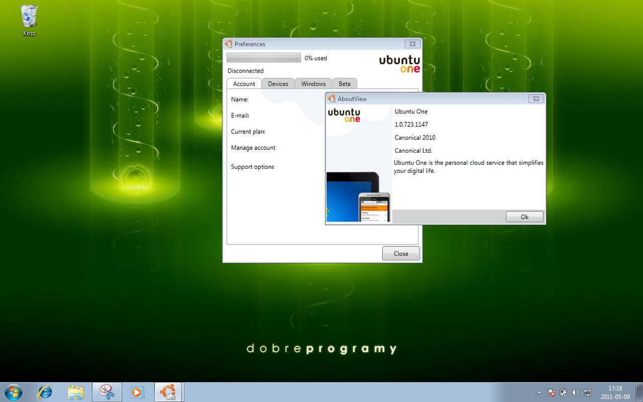 Ubuntu One - widok ogólny