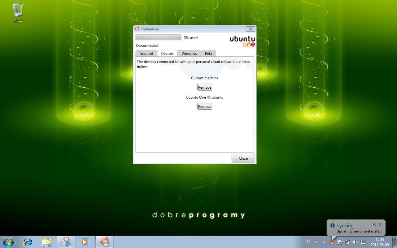 Ubuntu One - urządzenia