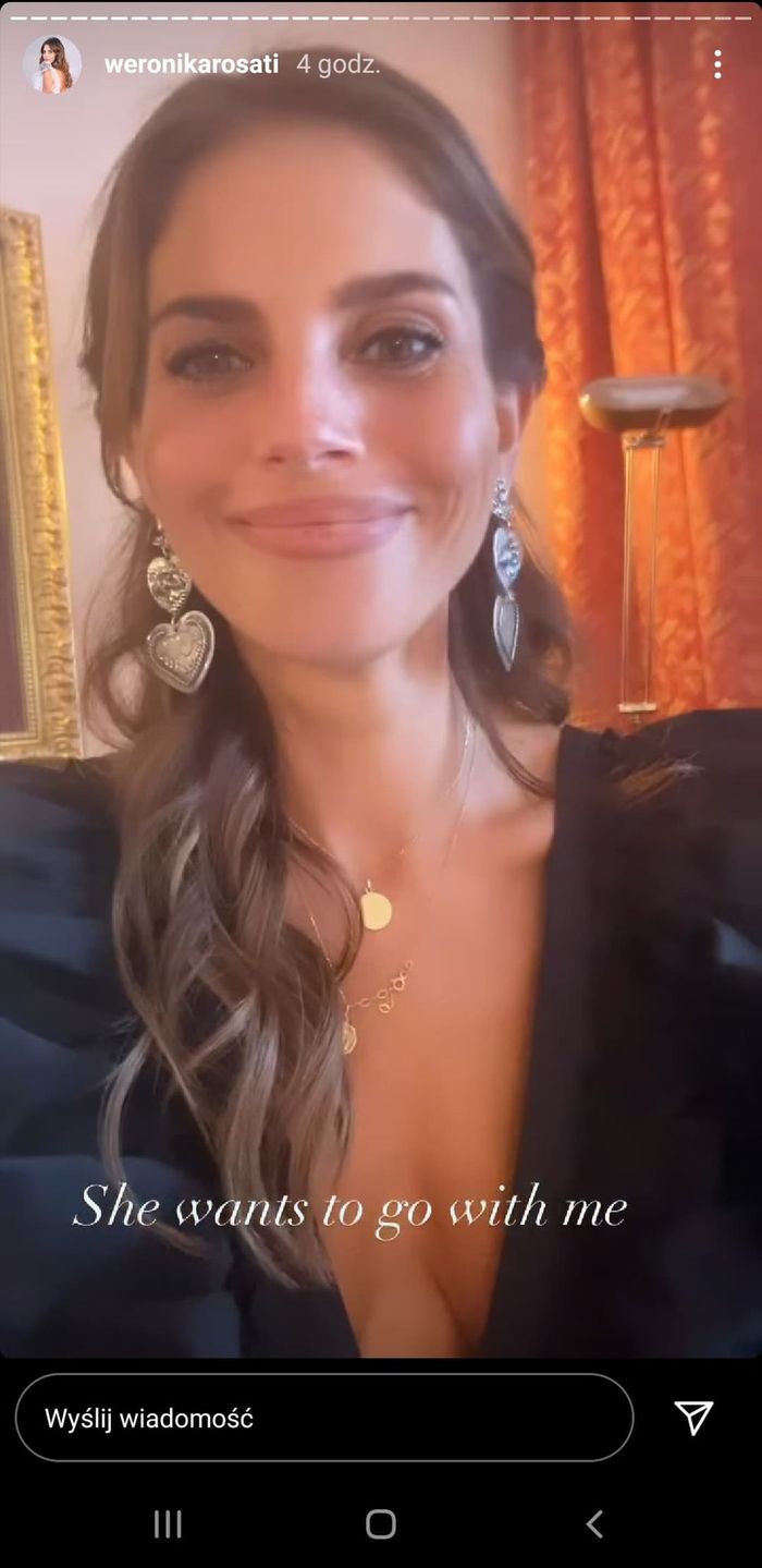 Weronika Rosati - czarna kreacja
