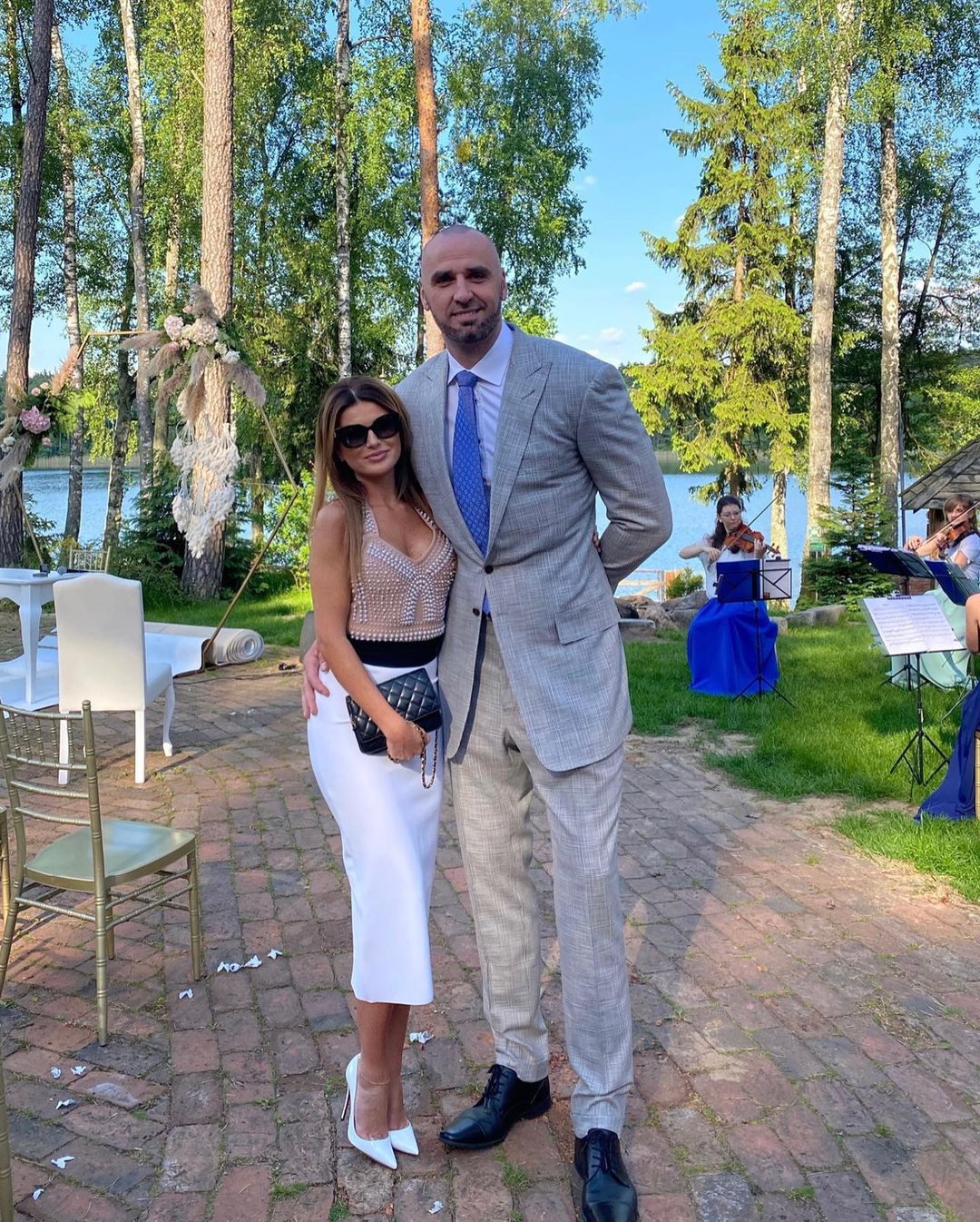 Marcin Gortat i Żaneta Stanisławska na ślubie znajomych