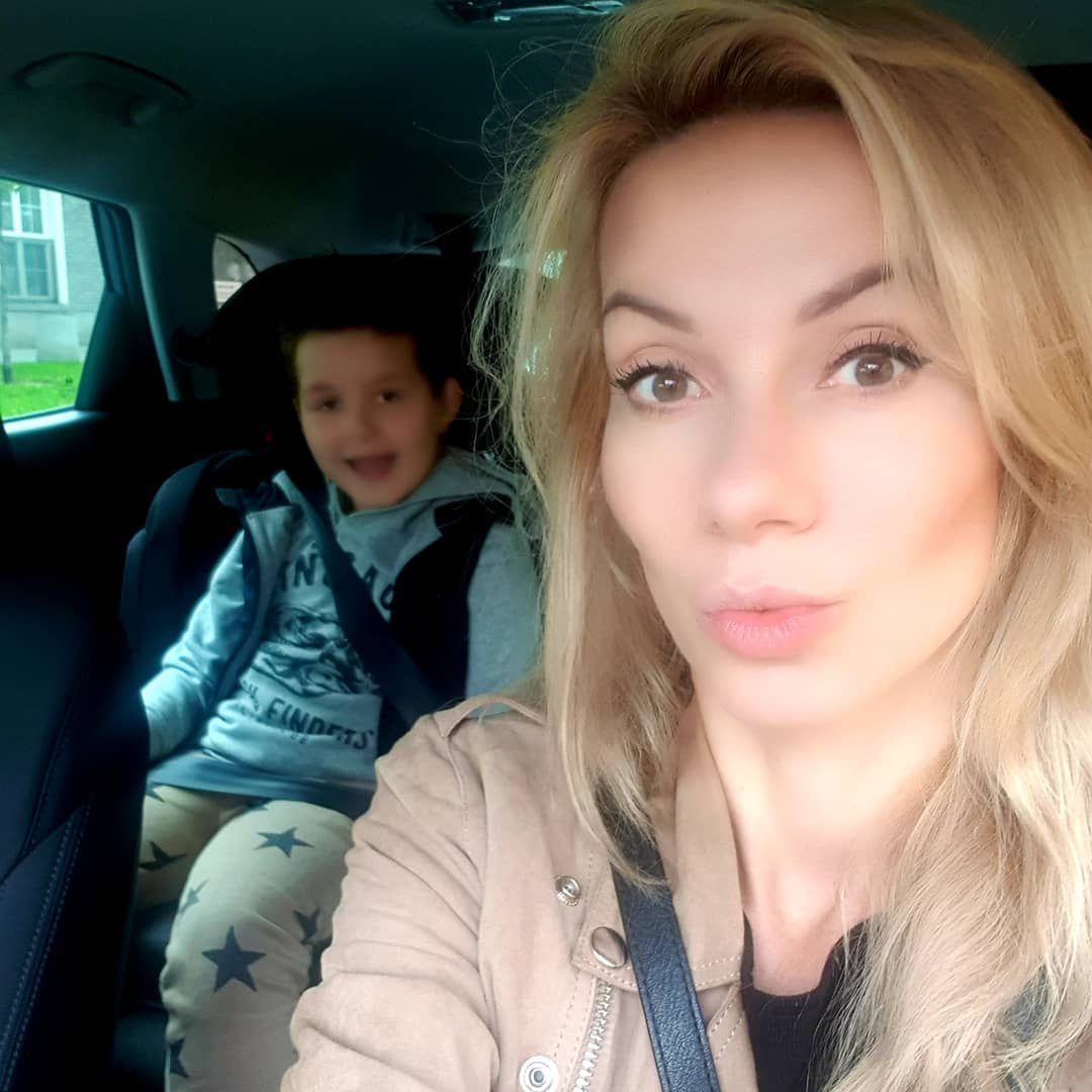 Małgorzata Opczowska z synem