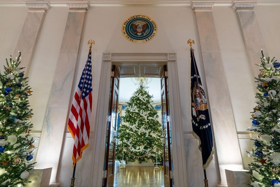 Jill Biden ubrała Biały Dom na Boże Narodzenie