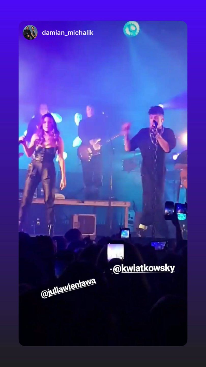 Julia Wieniawa na koncercie Dawida Kwiatkowskiego