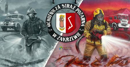 Strażacki mural w Zakrzewie