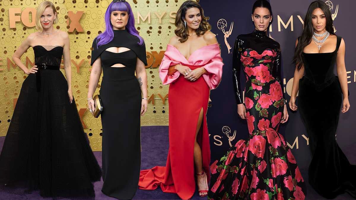 Emmy 2019. Kreacje gwiazd na czerwonym dywanie: Kim Kardashian, Kendall Jenner, Kelly Osbourne