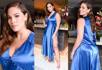 Dorodna Ashley Graham chwali się nogą