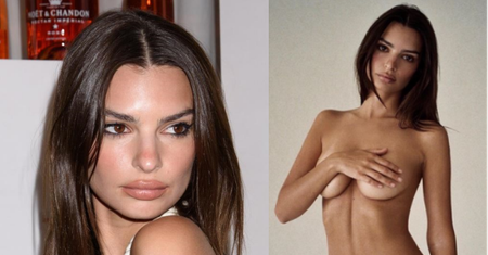 Ubrana w liść Emily Ratajkowski protestuje przeciwko zakazowi aborcji. Piers Morgan ostro skrytykował modelkę