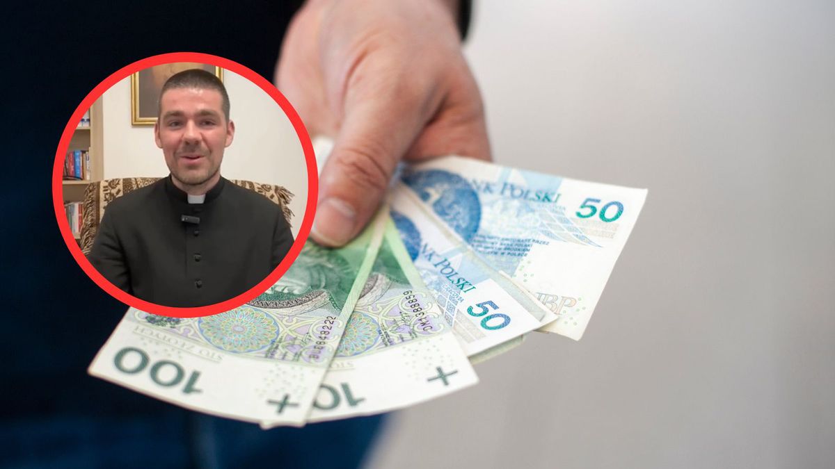 Ksiądz prosi wiernych o dziesięcinę na Kościół