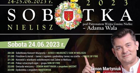 Sobótka w Nieliszu 2023. Wystąpią: Akcent, Meffis