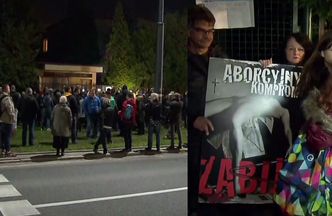 Czarny Protest pod domem Jarosława Kaczyńskiego