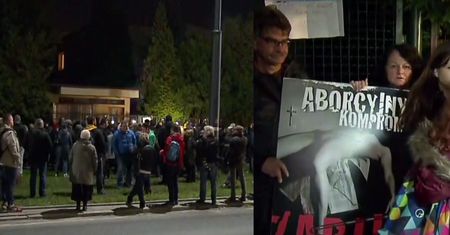Czarny Protest pod domem Jarosława Kaczyńskiego