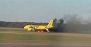 Groza na lotnisku. Samolot zaczął płonąć na pasie startowym
