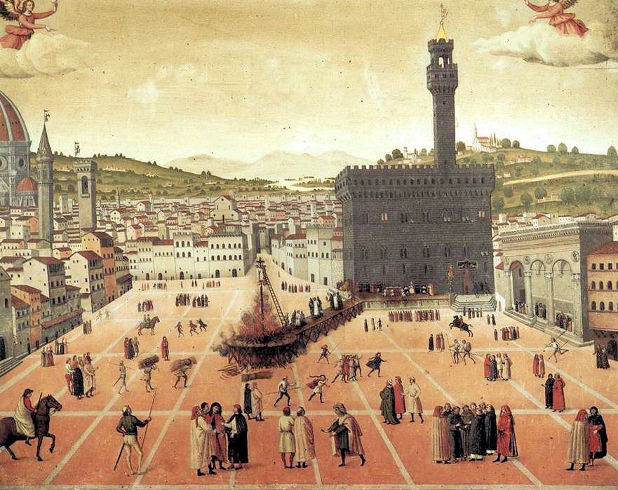 Palazzo della Signoria na rycinie z XVII w.