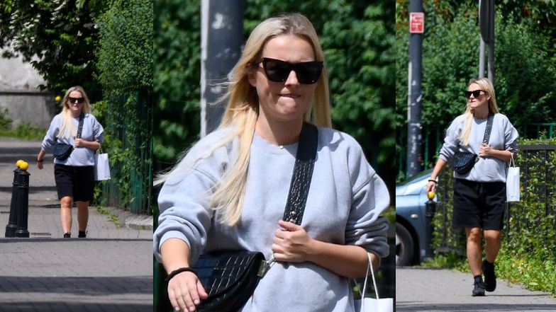 Ciężarna Olga Frycz przyłapana na mieście