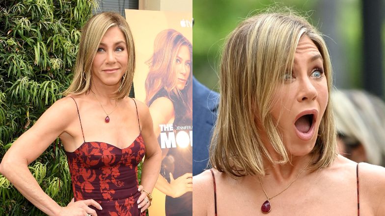 Jennifer Aniston dazzles at "The Morning Show" promotional event