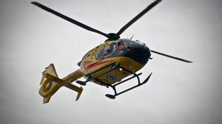 Rokiciny-Kolonia: Wypadek na DW713. Lądował śmigłowiec LPR