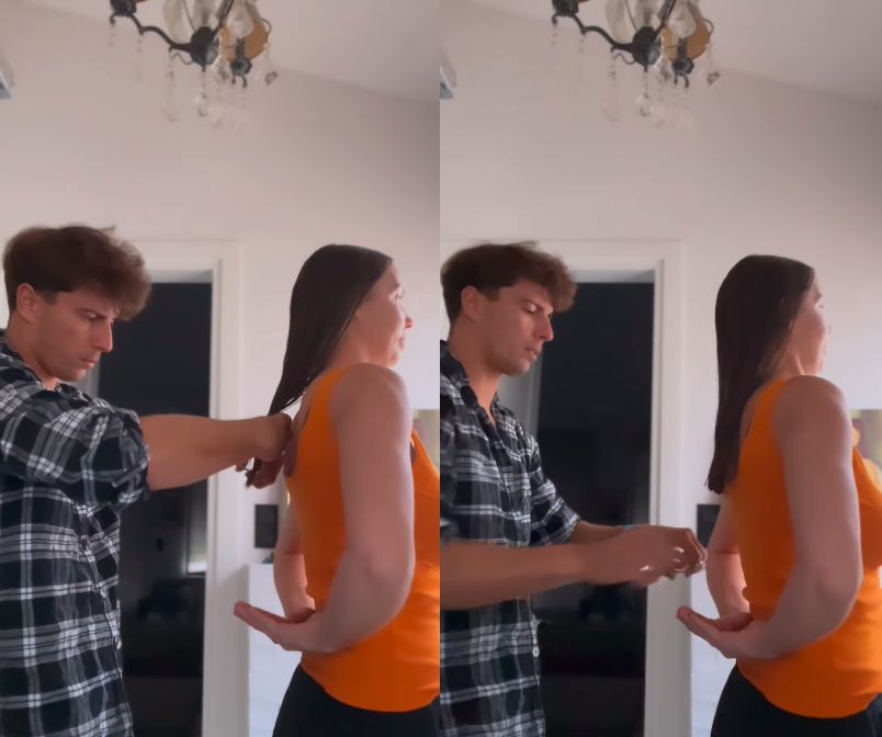 Robert Karaś sprawdza się w roli fryzjera