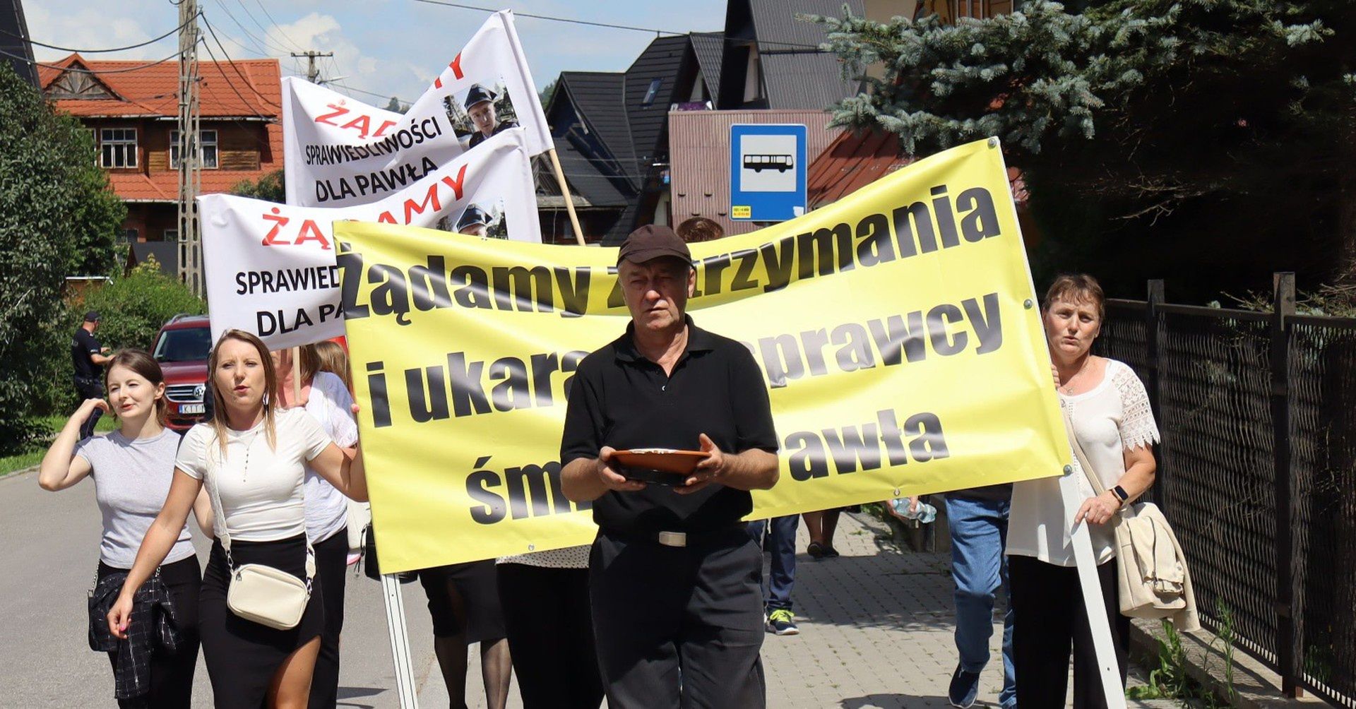 Protest ws. śmierci 25-letniego strażaka z Białego Dunajca