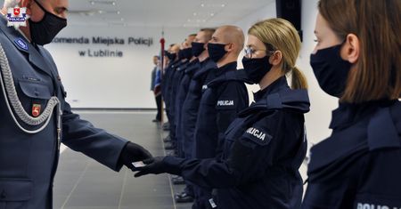 Nowi funkcjonariusze w szeregach Komendy Miejskiej Policji w Lublinie