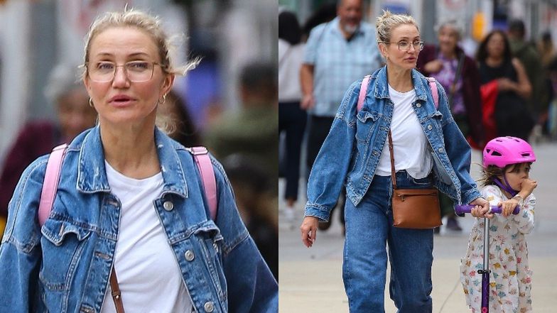 Cameron Diaz na spacerze z córką