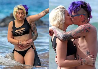 Paris Jackson całuje się z chłopakiem na plaży (ZDJĘCIA)