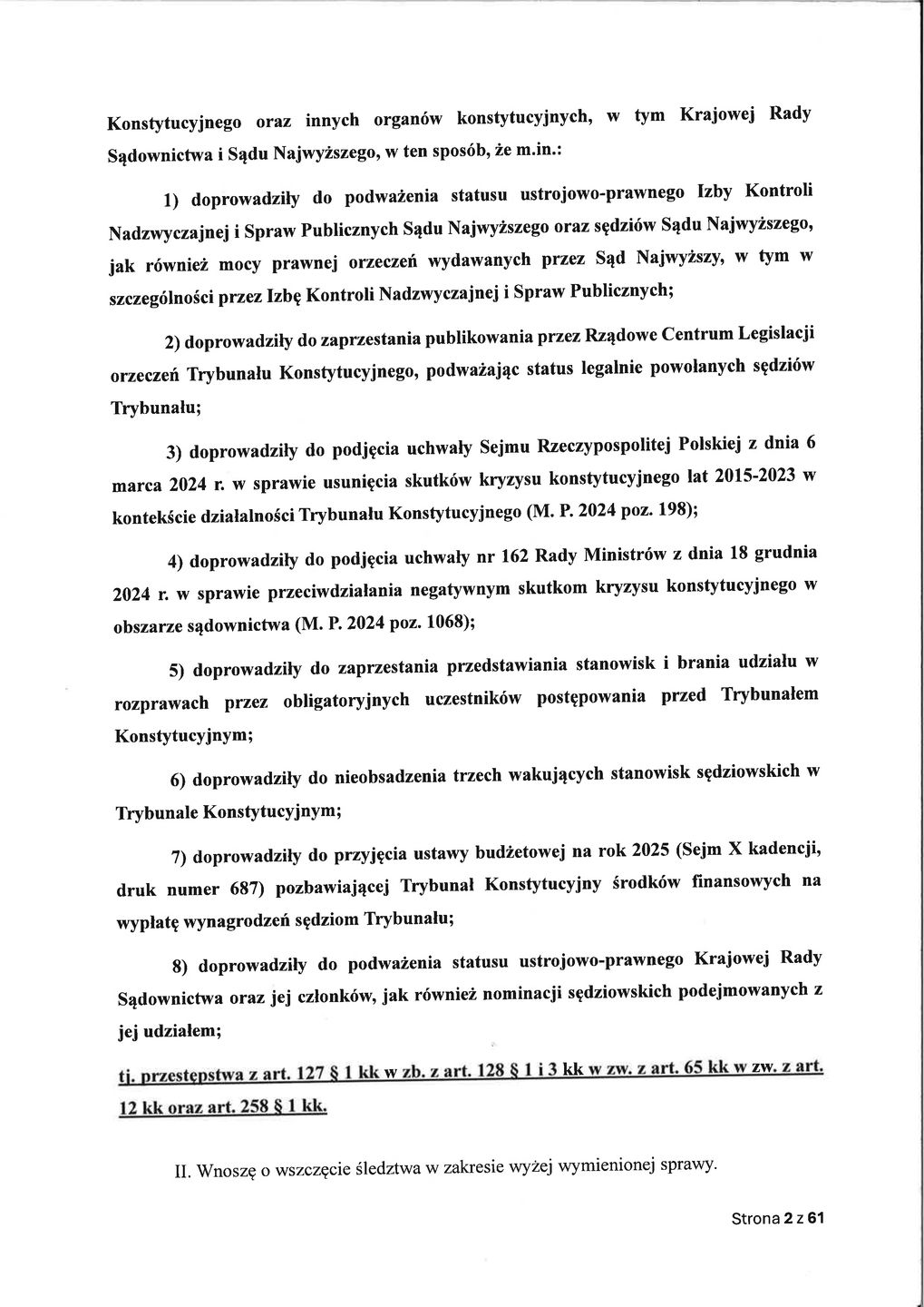 Zawiadomienie Święczkowskiego