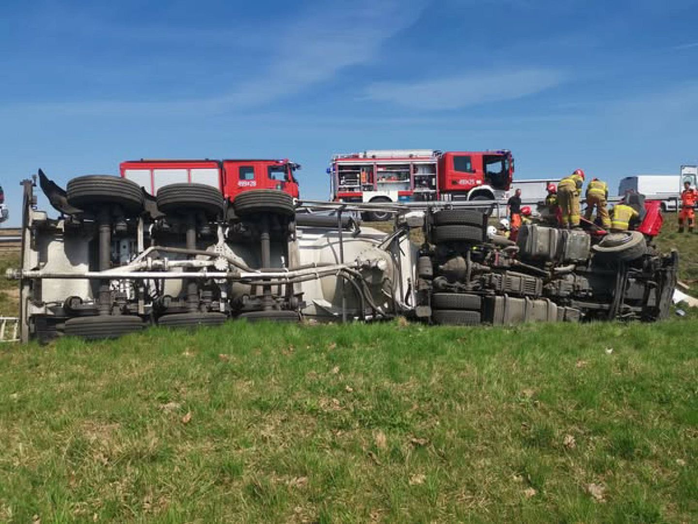 Wypadek z udziałem cysterny na A4