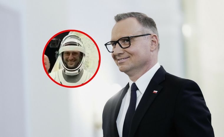 Zdjęcie: Duda gratuluje Sławoszowi. "Witamy z powrotem na Ziemi"