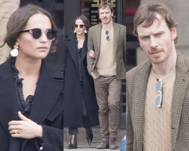 Alicia Vikander i Michael Fassbender na romantycznym spacerze po Paryżu