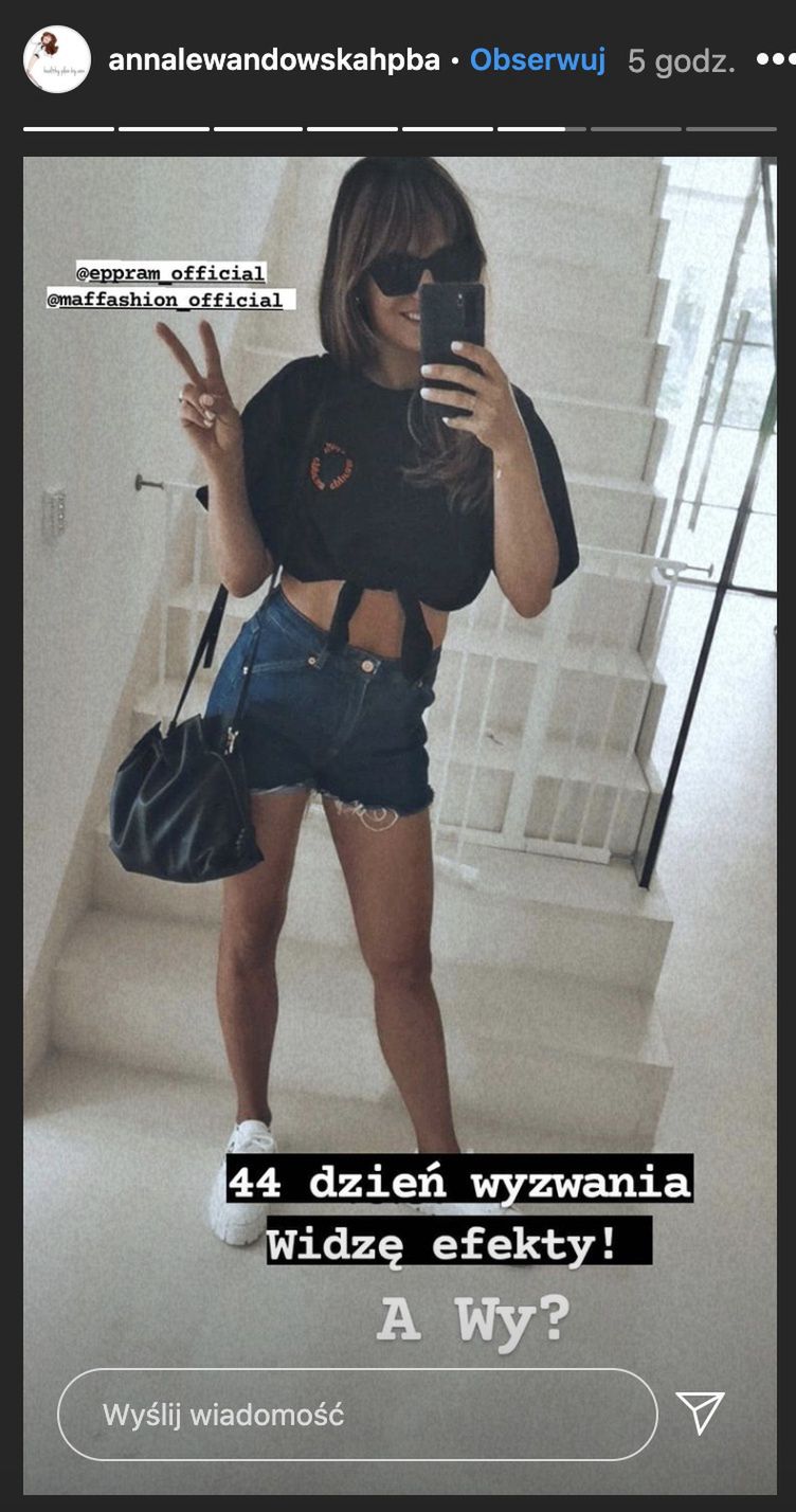 Anna Lewandowska chwali się umięśnionym brzuchem