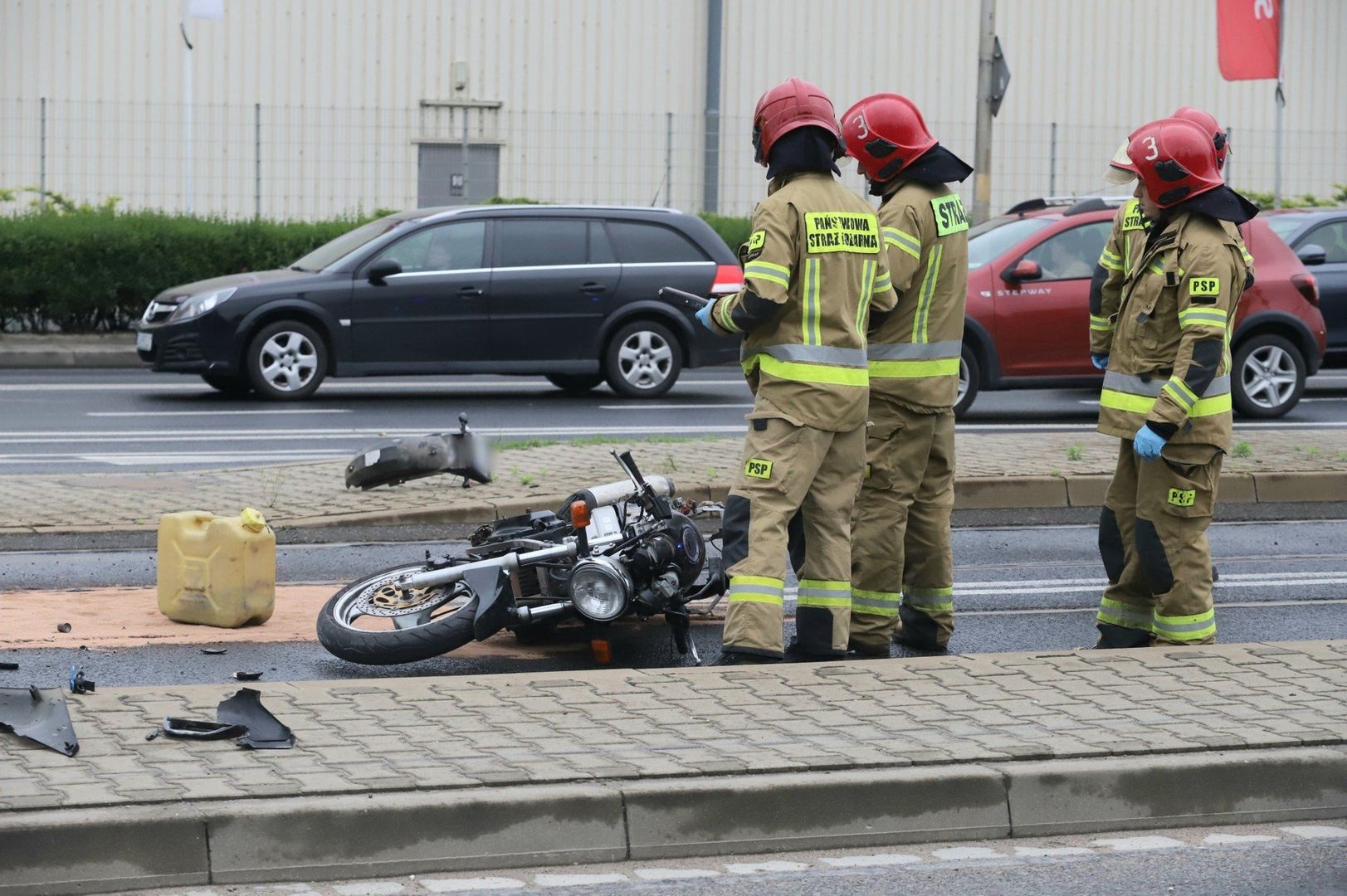 30.05.2025 r. Wypadek motocyklisty na ul. Krakowskiej.