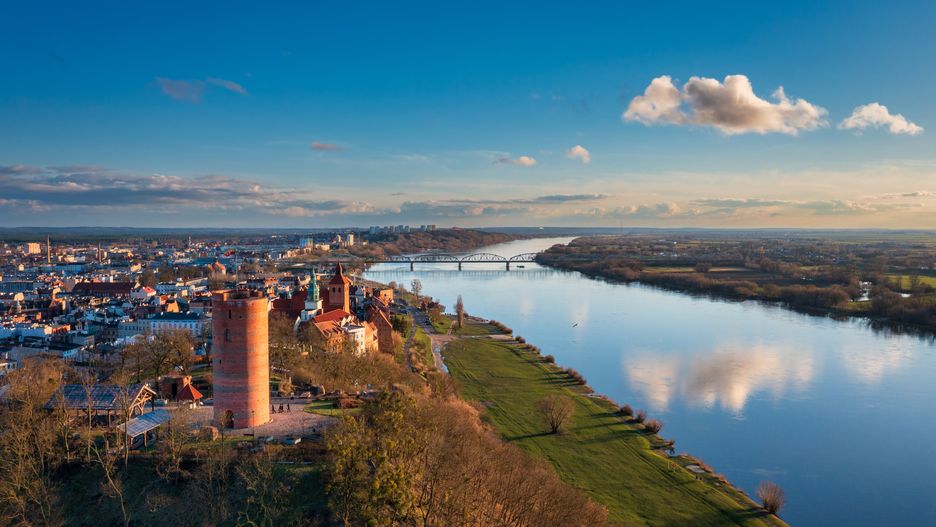 Grudziądz z widokiem na Wisłę