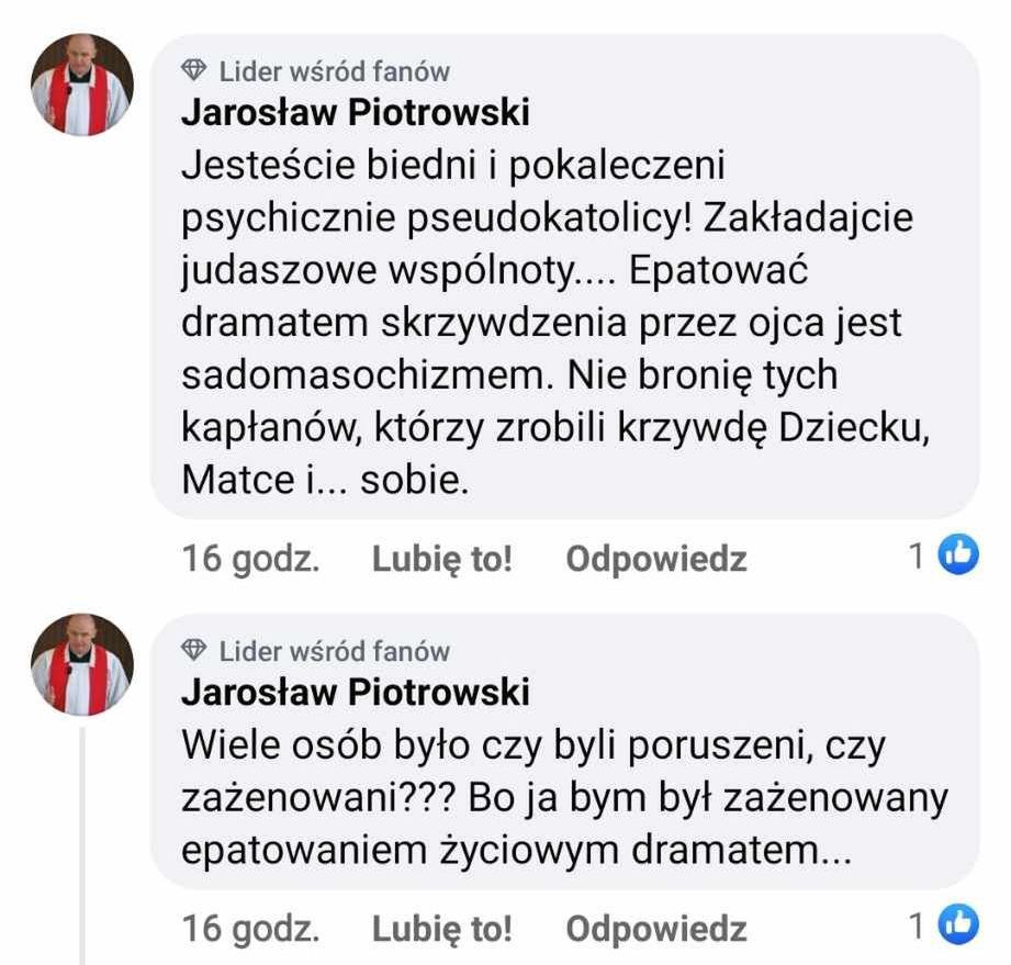 Wpisy księdza Piotrowskiego