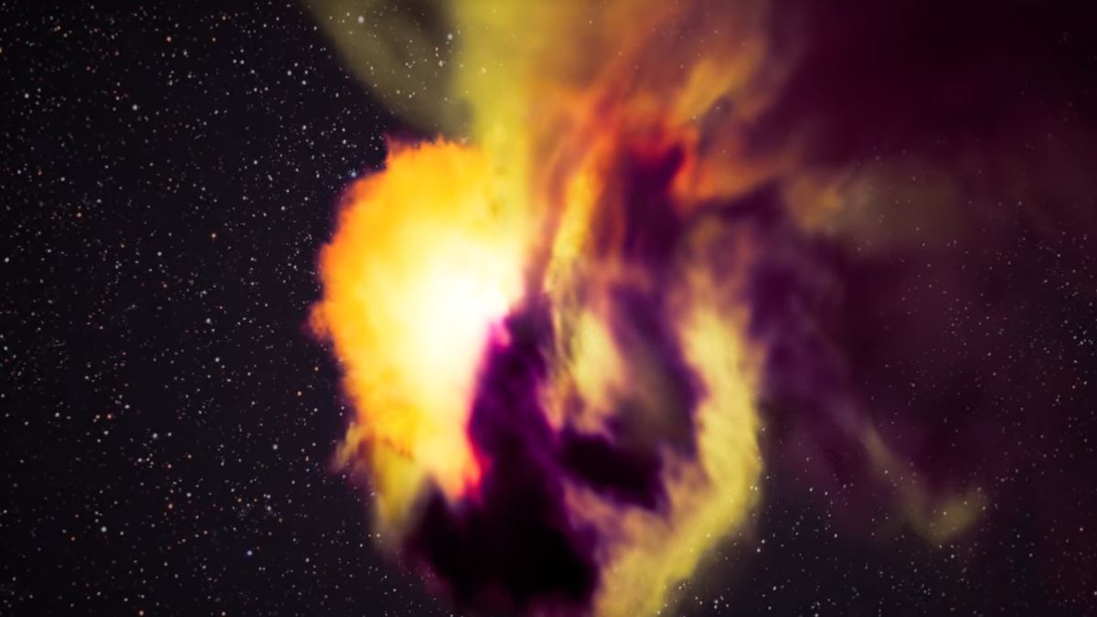 Wizja artystyczna powstania SN2021yfj