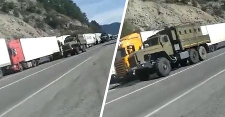 Zauważyli rosyjski konwój. Zmierza w stronę granicy z Gruzją