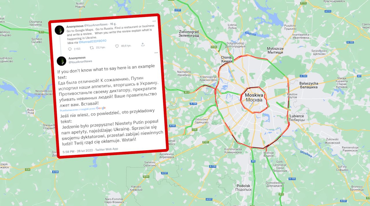 Mapy Google jako narzędzie do walki z propagandą - apel Anonymous
