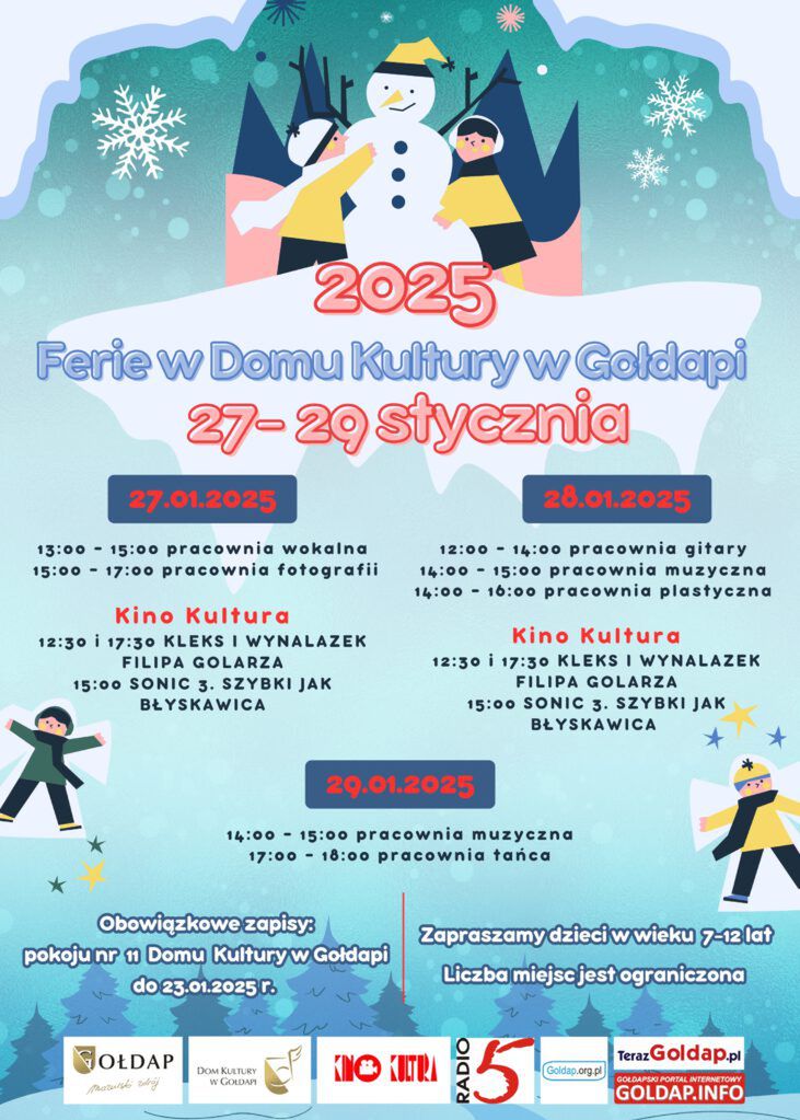 Ferie w Domu Kultury w Gołdapi 2025