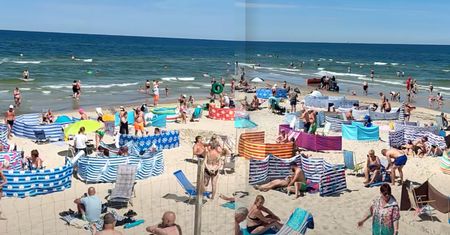 "Zlot parawanów". Internauci o widoku na plaży w Międzywodziu
